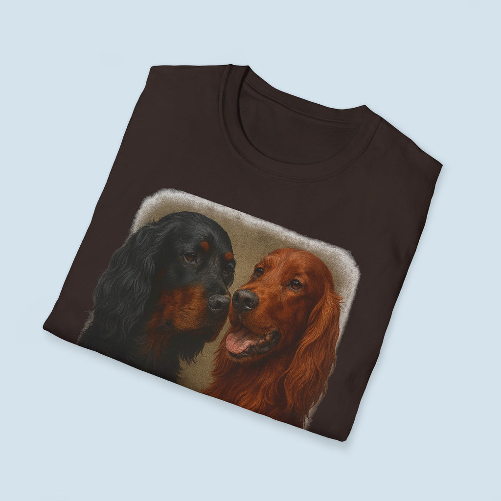 Irish and Gordon Setter Portrait T-Shirt