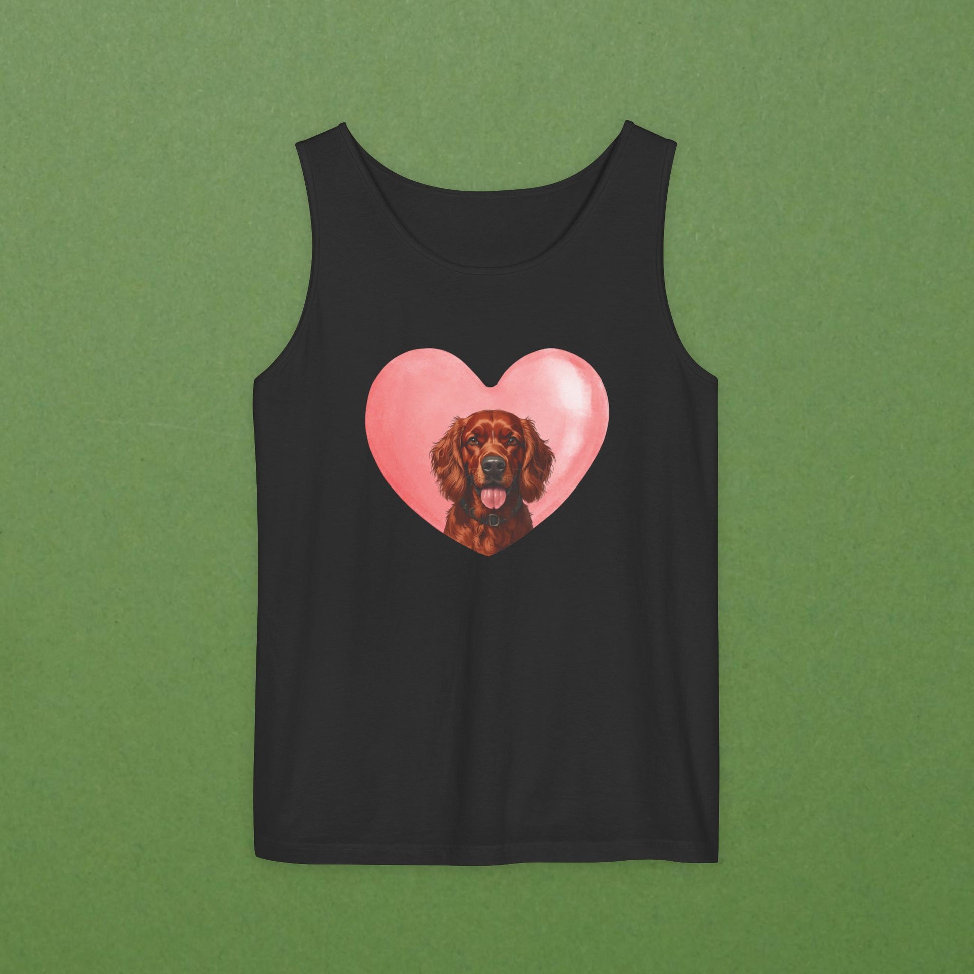 Irish Setter Pink Heart Unisex Tank