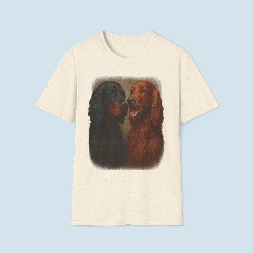 Irish and Gordon Setter Portrait T-Shirt
