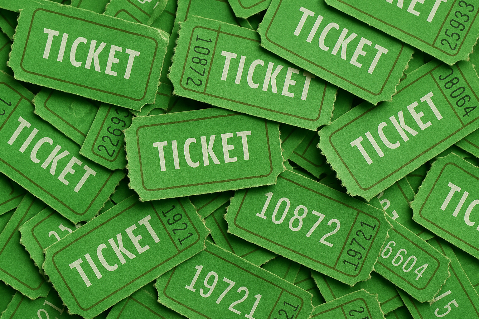 make them look more real and overlap each other to look like several raffle tickets